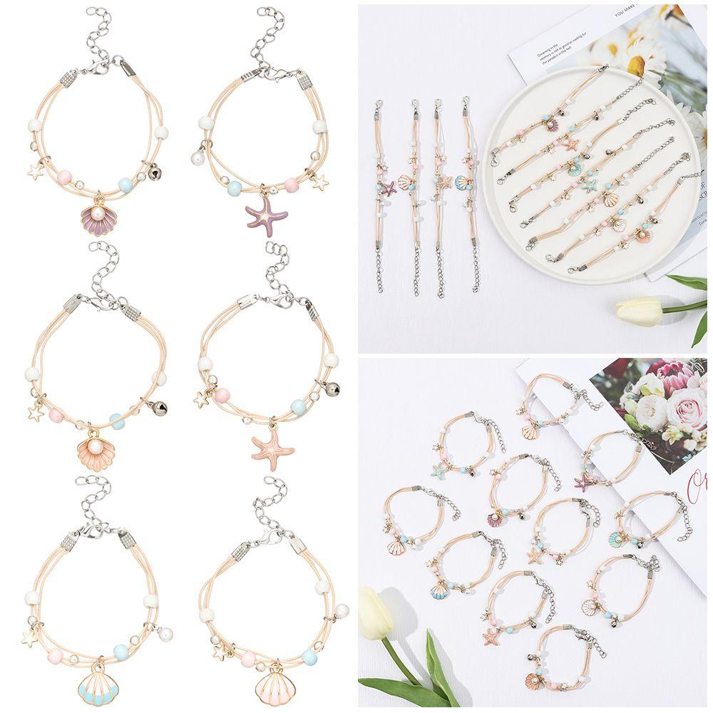 Vòng Tay Vỏ Sò Bện Tay Thời Trang Cho Bạn Gái / Học Sinh