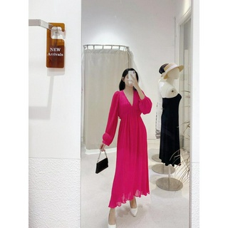 AfterBefore Đầm maxi ly cổ tim nhiều màu