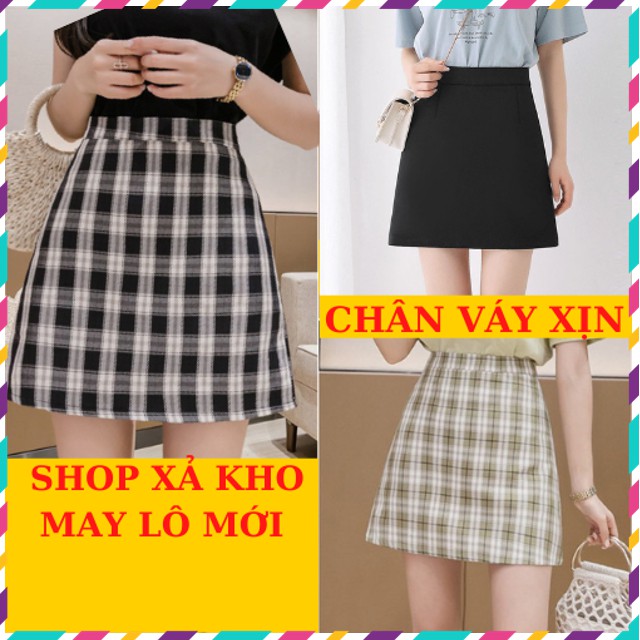 [Chân váy] [Chân váy chữ a] [Chân váy ngắn] Chân Váy Chữ A Công Sở Lưng Cao Kẻ Sọc Caro Thời Trang - Chân Váy Nữ MOMOTO