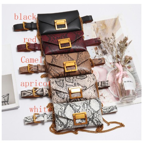 Túi đeo thắt lưng giả da rắn thời trang