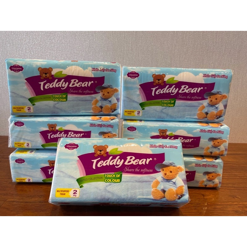 Combo 10 gói giấy rút đa năng Teddy Bear siêu dai, thấm dầu,nước, giấy rút lau bếp, không mùi, không hóa chất