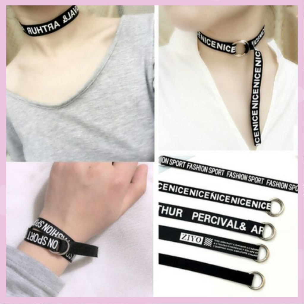 Dây choker đeo cổ đeo tay chữ đơn giản