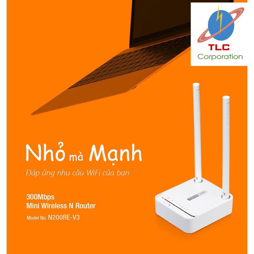Phát WiFi TOTOLINK N200RE-v3 300Mbps - Hãng Phân Phối Chính Thức