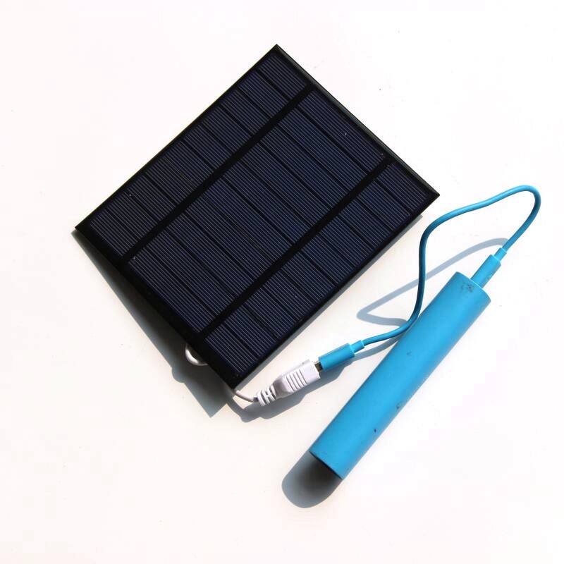 Quạt mini để bàn 2.5W 5V kích thước 4 inch sử dụng pin năng lượng mặt trời cổng kết nối USB