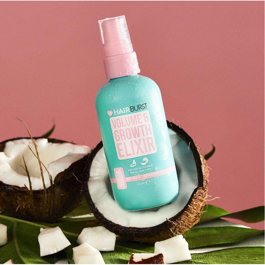 Xịt dưỡng tóc Hairburst Volume And Growth Elixir tạo độ phồng và kích mọc tóc 125ml [NHẬP KHẨU CHÍNH HÃNG 100%]