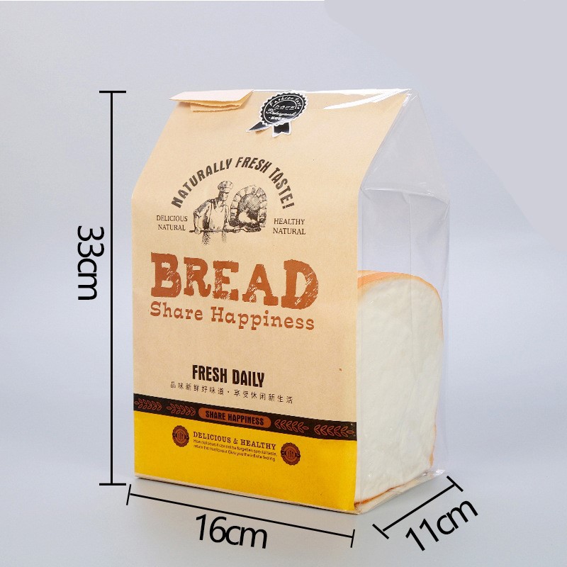 Túi giấy đựng bánh mì 32x21⚡ GIÁ SỐC ⚡10  túi giấy đựng bánh Bread an toàn khi sử dụng