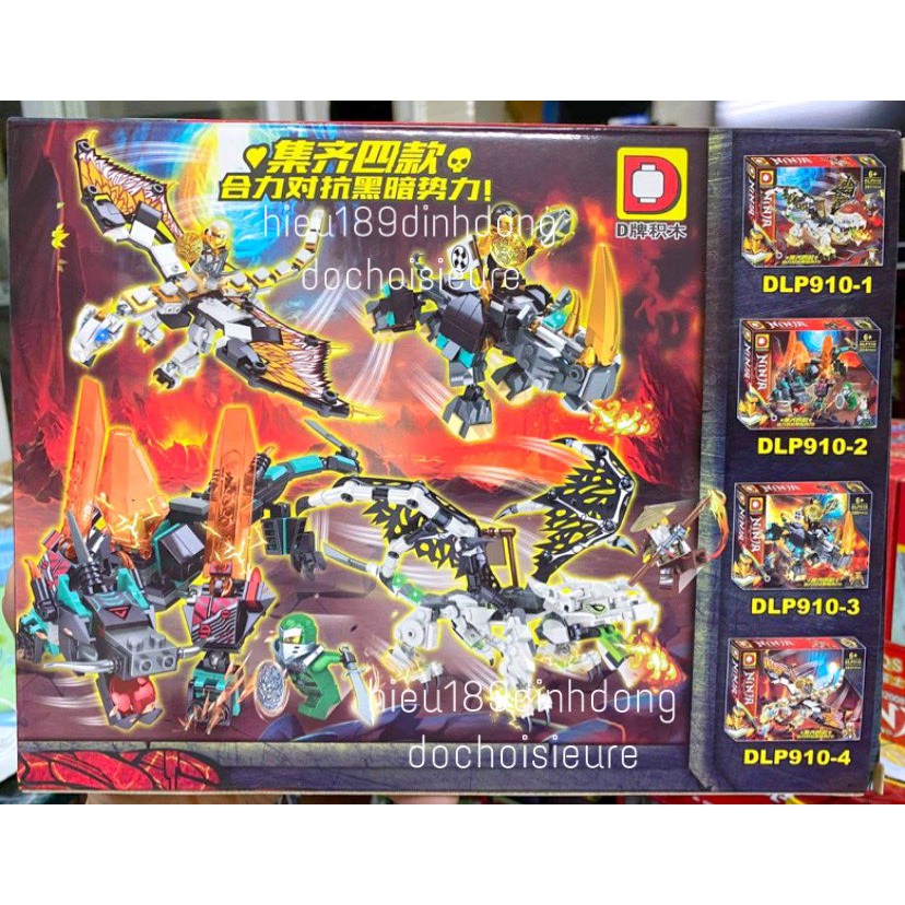 Lắp ráp Xếp hình not Lego Ninjago 910 : Linh thú rồng tê giác của các ninja