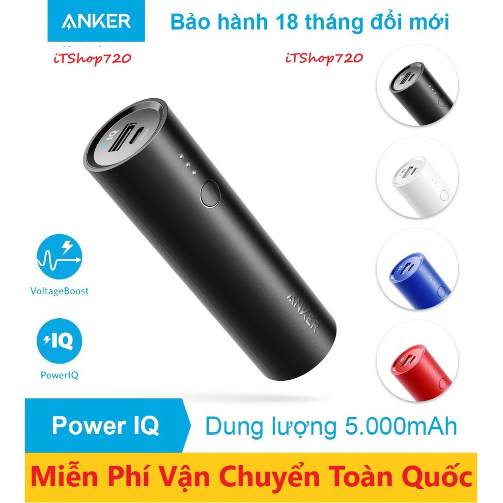 Pin Dự Phòng ANKER PowerCore 5000mAh - A1109
