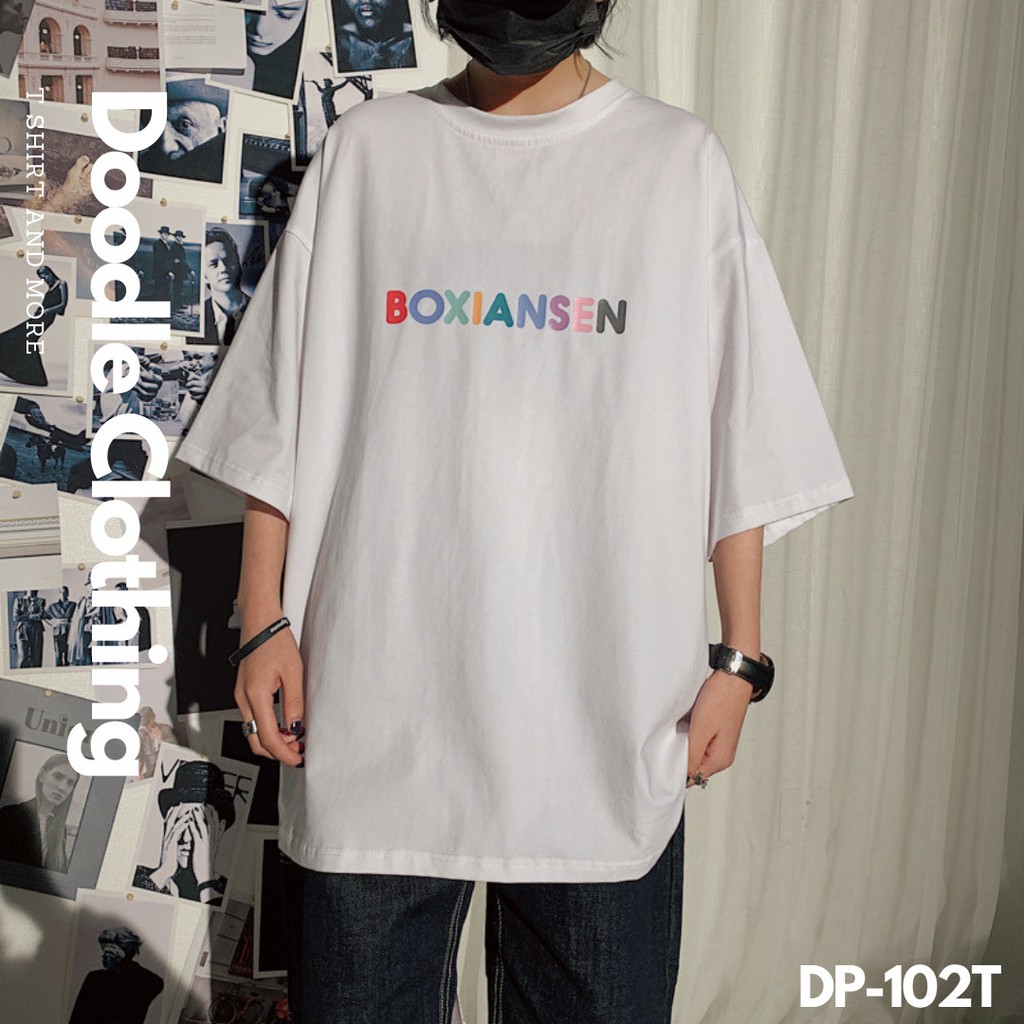 Áo Thun Nam Nữ Tay Lỡ Unisex Oversize Áo phông Form Rộng Basic Tee Hình BOXIANSEN