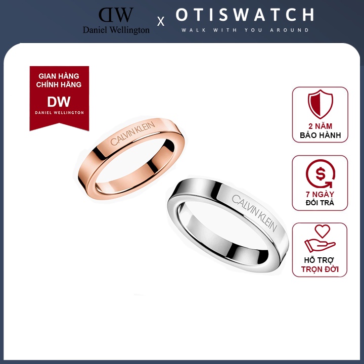 Nhẫn cặp đôi Calvin Klein Hook Rose Gold Ring - Nhẫn CK Authentic, thẻ tag, bill check Code