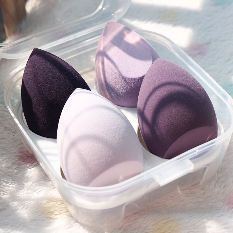Skinyo Set 4 Mút Trang Điểm Hình Trứng / Trứng / Mút Tán Kem Nền / Mút Trang Điểm Hình Oval / Dễ Pha Trộn / Mềm Mại Sử Dụng