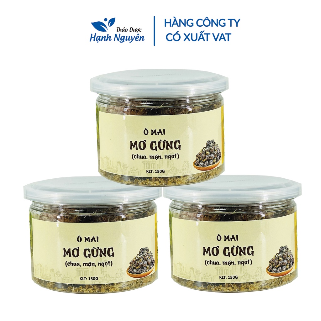 Ô mai mơ gừng vị chua mặn ngọt 100g (Đồ ăn vặt, đặc sản Hà Nội, xí muội) - Thảo Dược Hạnh Nguyên