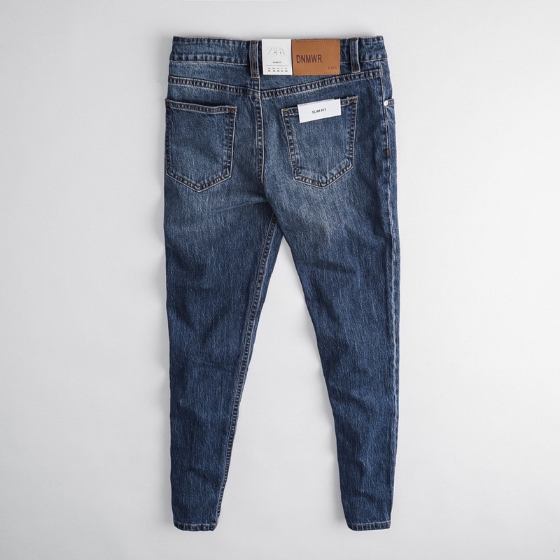 Quần jean nam xanh quần bò nam cao cấp quần rin  thời trang ống ôm hàng mới về  vnxk haian jeans
