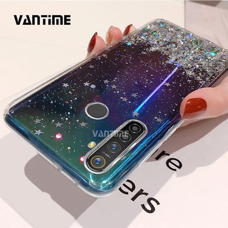 Ốp lưng chất liệu TPU silicone lấp lánh cho Realme 5 Pro / Realme 5