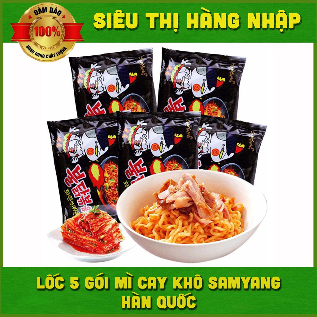 Lốc 5 gói mì cay khô Samyang Hàn Quốc