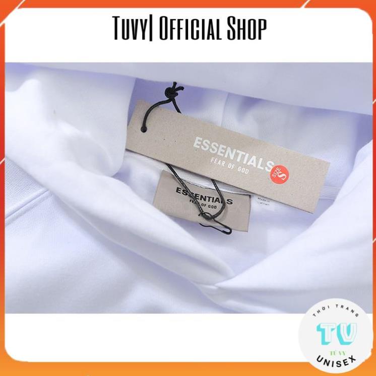 Áo hoodie nam ️ TUVYSHOP ️ áo nỉ mũ in chữ Essentials nỉ bông dày vải ngoại nhiều màu(bản thường)