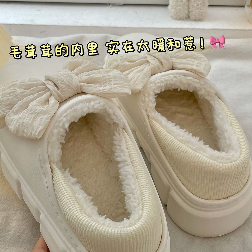 Giày Đế Dày Lót Lông Cừu Chống Thấm Nước Phong Cách Mới Dành Cho Nữ