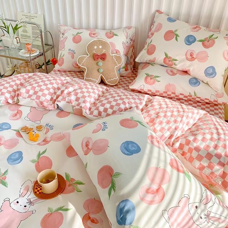 Set Bộ Vỏ Chăn Ga Hoa Xinh Chất Liệu Vải Cotton Living, Chất Vải Thoáng Mát, Bền Đẹp - Nhiều Hoạ Tiết _Shinbedding