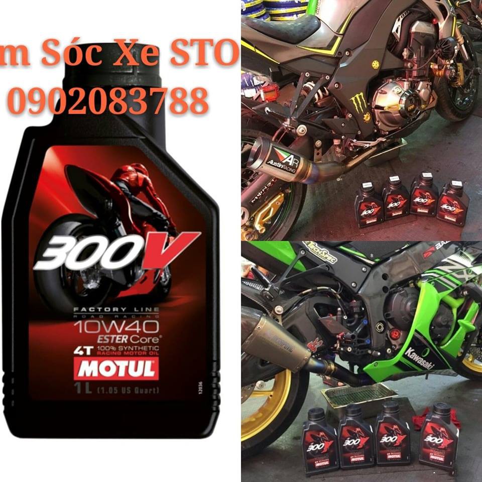 ( Có Nhớt Lẽ) NHỚT MOTUL 300V FACTORY LINE 10W40 - 10W40 TEM 1 LỚP chamsocxestore