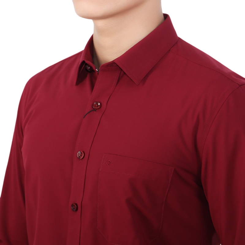 Áo sơ mi dài tay nam Owen Bamboo Regular Fit Đỏ - AR80791D