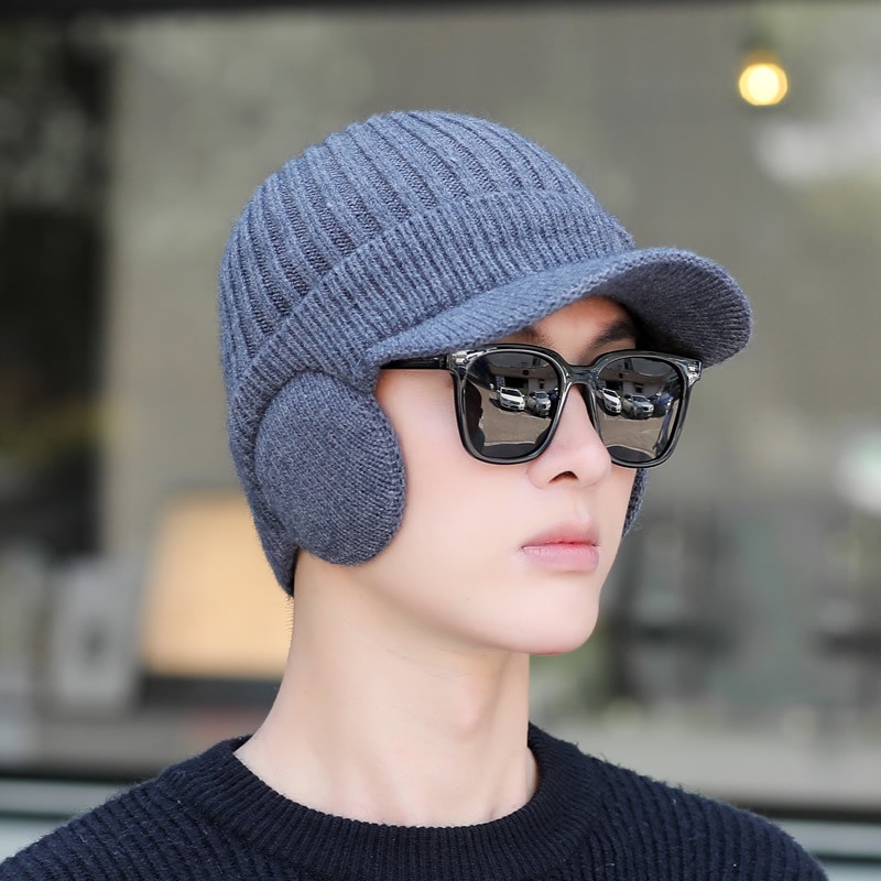 Mũ len dày dặn giữ ấm và bảo vệ tai dành cho nam