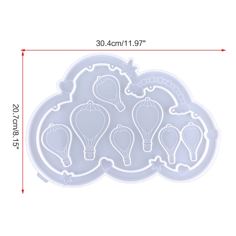 Khuôn Silicone Hình Khinh Khí Cầu Làm Trang Sức Thủ Công