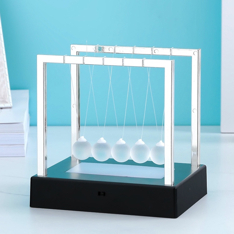 [Hàng mới về] Quả bóng cân bằng giá đỡ - Quả cầu xoay màu sắc Quả lắc Newton
