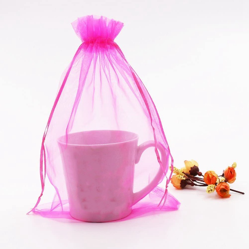 Set 100 Túi Lưới Dây Rút 20x30cm Đựng Quà Tặng / Trang Sức 10 Màu