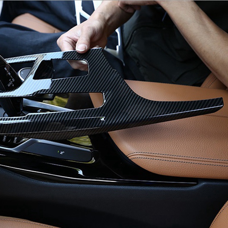 Đối với -BMW 5 Dòng G30 2018-2022 Bảng điều khiển trung tâm ô tô bằng sợi Carbon Bảng điều khiển sang số Bảng điều khiển Nắp trang trí khung trang trí