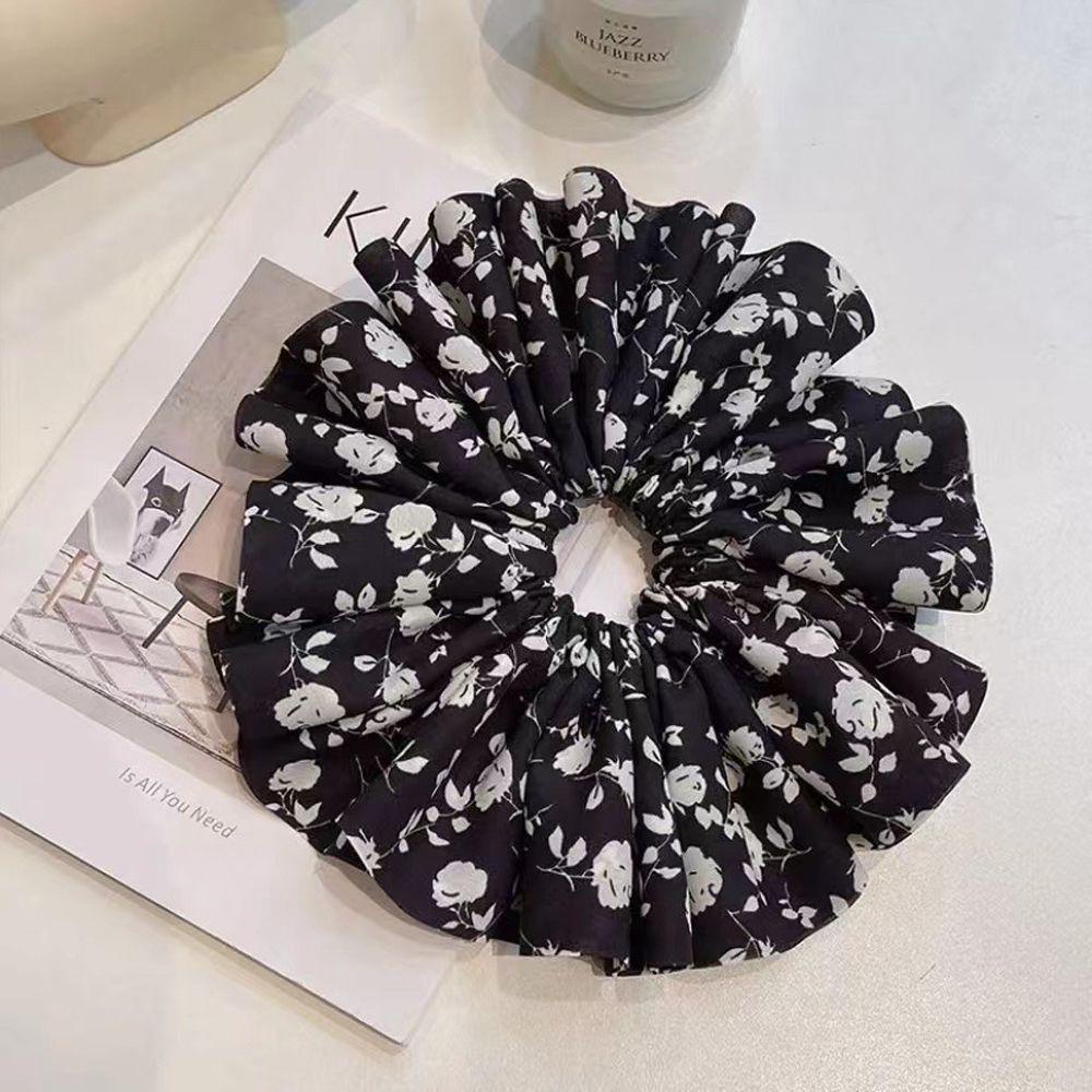 Dây Cột Tóc In Họa Tiết Hoa Phong Cách Hàn Quốc Cổ Điển Xinh Xắn