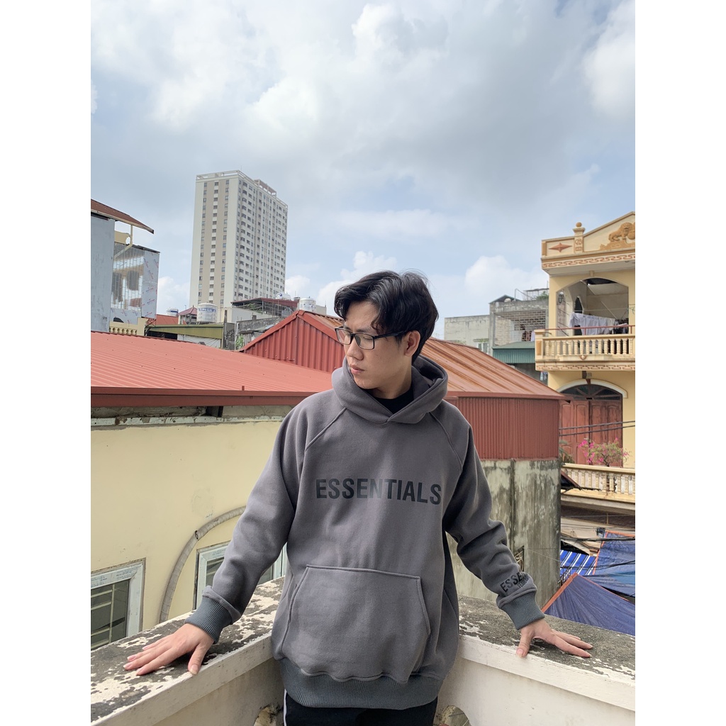 Áo nỉ hoodie Essentials unisex dài tay nam nữ cao cấp in cao su ,chất nỉ dày dặn. | WebRaoVat - webraovat.net.vn