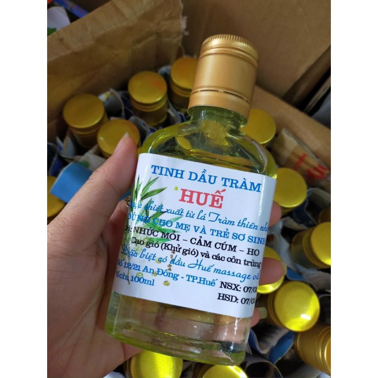 Sỉ 50 chai Tinh dầu tràm Huế chai dẹt 100ml