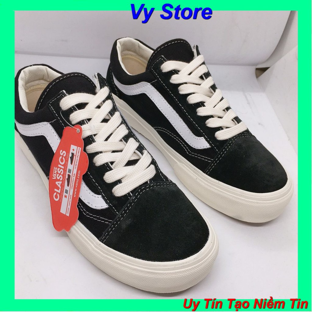 Giày vans vault,đen mũi nỉ đế trắng, cao cấp🔥 nam và nữ đi đẹp VAN U1