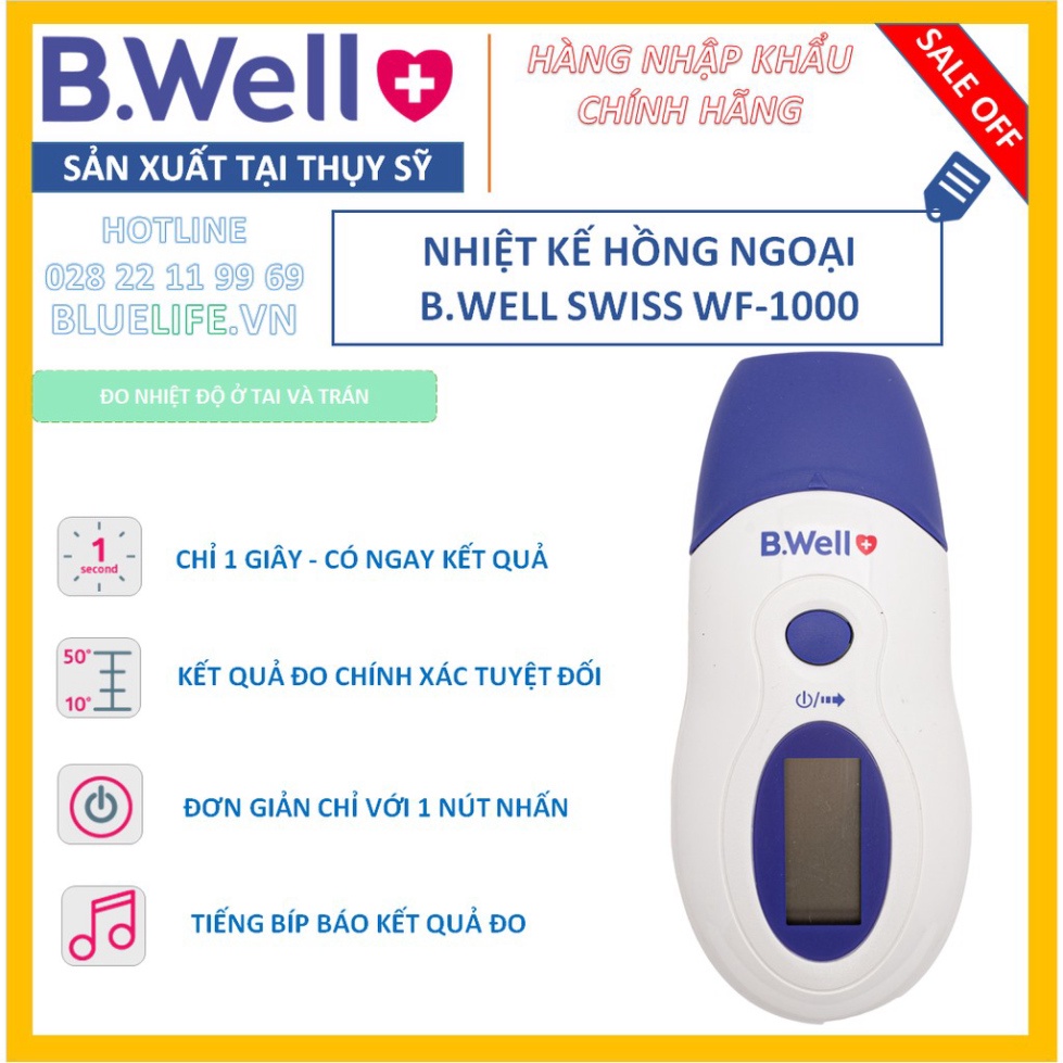 [SIEU SALE] * [Hàng THỤY SỸ] - NHIỆT KẾ HỒNG NGOẠI CHO BÉ B.WELL SWISS WF-1000  [100% CHÍNH HÃNG] - BẢO HÀNH 2 NĂM - 1 Đ