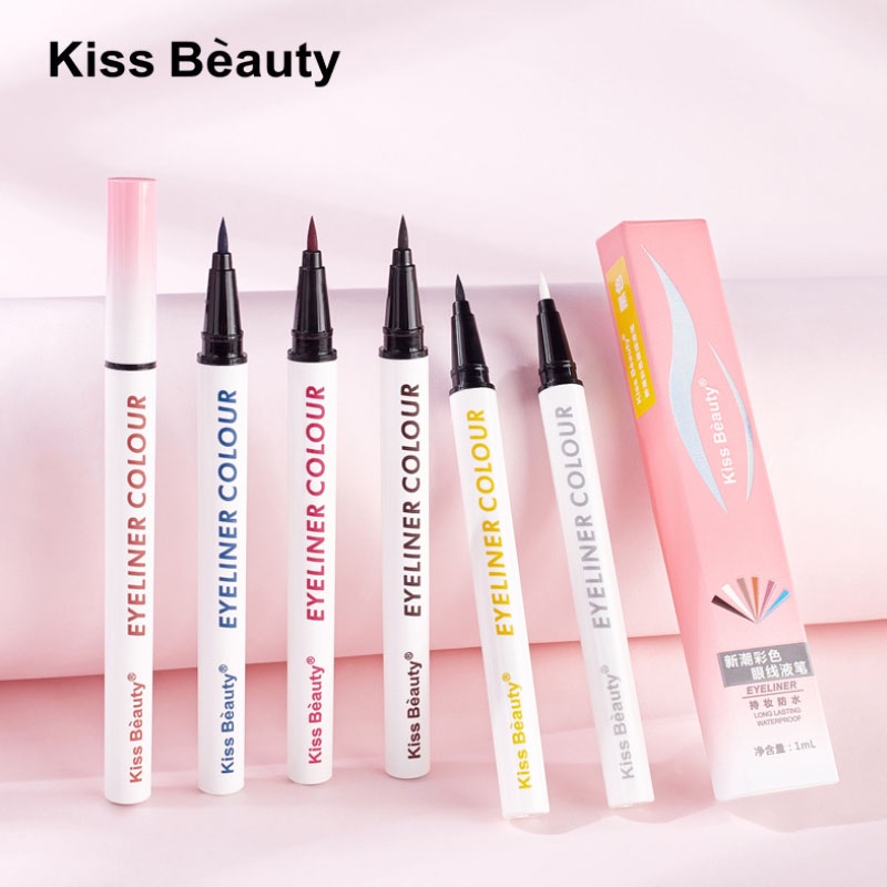 Bút Kẻ Mắt Nước KISS BEAUTY Trang Điểm Mắt Chống Thấm Nước,Chống Thấm Mồ Hôi, Lâu Trôi, Nhiều Màu Lựa Chọn
