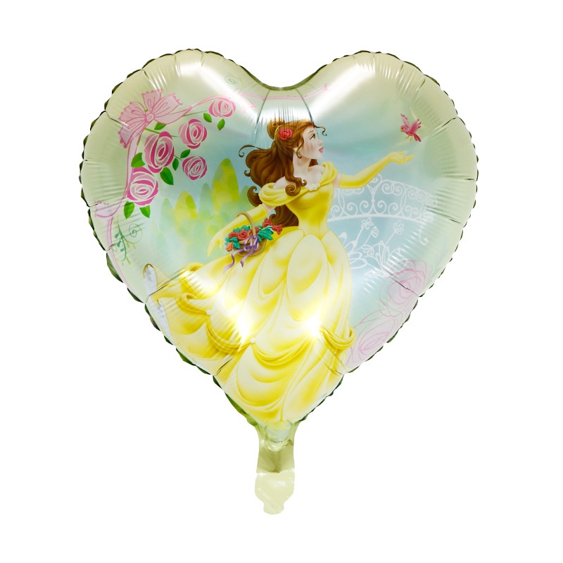 Bong Bóng Lõi Nhôm Hình Công Chúa Belle Cinderella Bạch Tuyết Disney Trang Trí Tiệc Sinh Nhật Cho Bé
