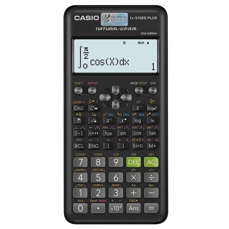[ giao 2h] Máy tính học sinh Casio fx 570es plus chính hãng BH 7 năm