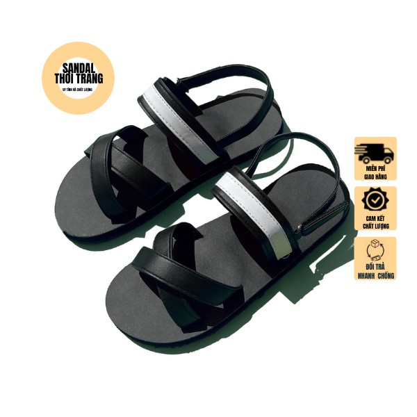 Giày sandal đi học nữ nam [ẢNH THẬT 100%] xăng đan quai chéo có hậu