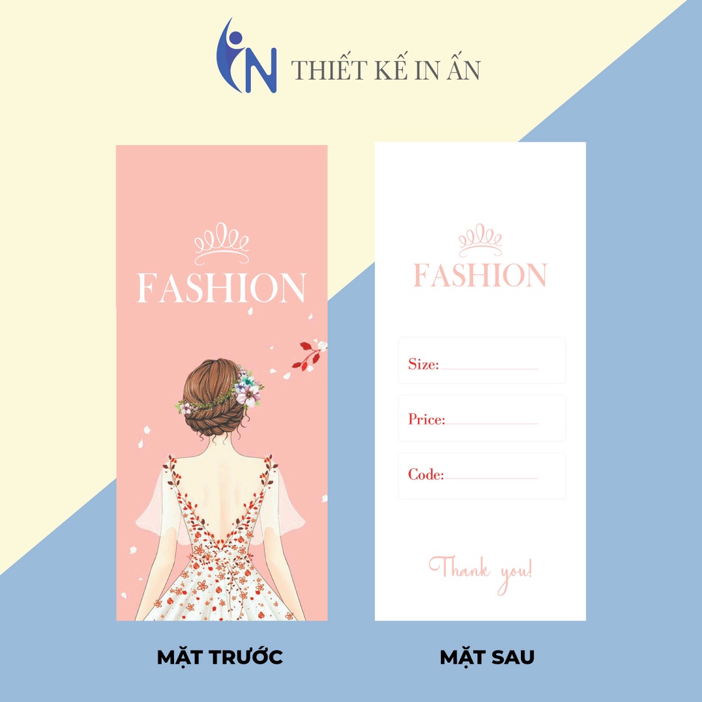 Mác quần áo combo 100 mác + 100 Dây Treo Thẻ Bài - Dây Dù Xâu Tag (Mác) Quần Áo