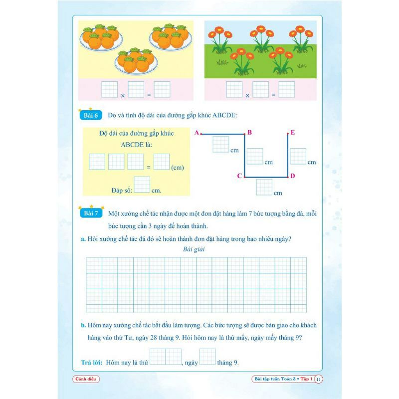 Sách - Combo Bài Tập Tuần Toán Và Tiếng Việt Lớp 3 - Cánh Diều - Học Kì 1