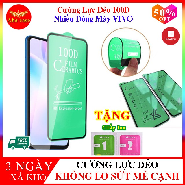 Cường Lực DẺO 100D VIVO S1/S1 Pro/Y17/Y19/Y83/Y85/Y90/Y91/Y93/Y95/V9/V15/X21 Miếng Dán Full Màn