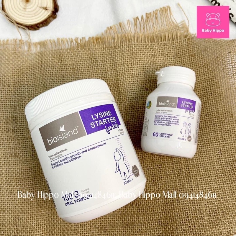 Combo Bột và Viên Bio Island Lysine - Tăng Chiều Cao, Tăng Chuyển Hóa Cho Trẻ