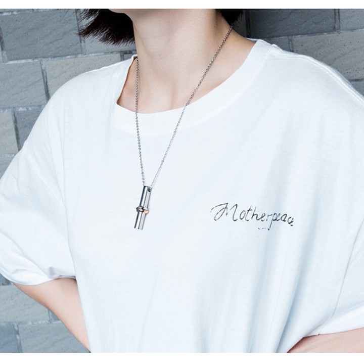 Dây Chuyền Unisex together forever Titan Ko Đen Cao Cấp TT 2074 - TT 2074