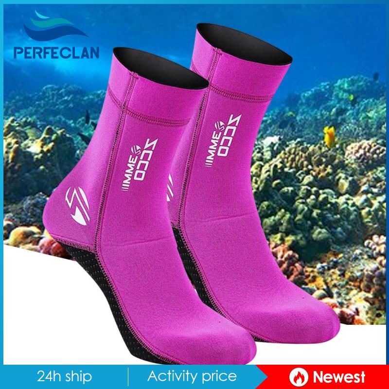 Giày Bốt Lặn Biển Bằng Cao Su Tổng Hợp Màu Đen Ấm Áp XS