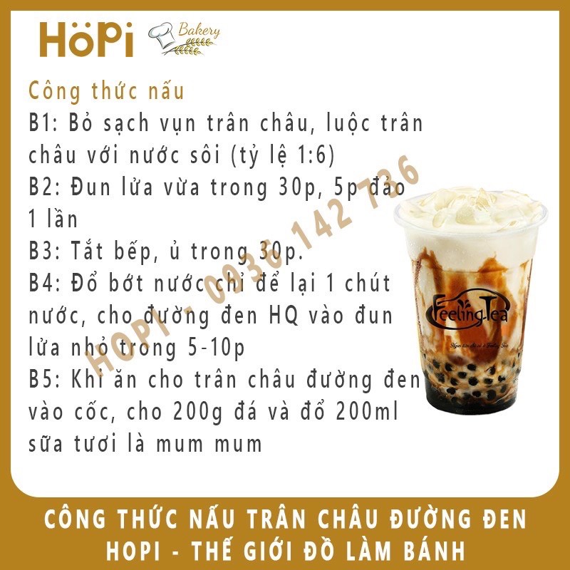 Set làm sữa tươi chân châu đường đen tại nhà