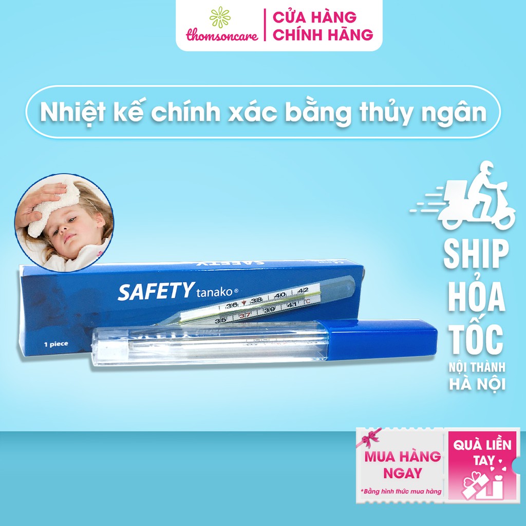 Nhiệt kế thủy ngân Safety - Nhiệt độ kẹp nách - Kết quả Nhanh - Chính xác