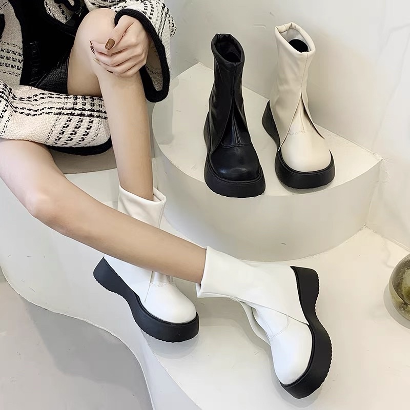 [ORDER 20-25 NGÀY] GIÀY BOOT KHÔNG KHOÁ XẺ NỮ
