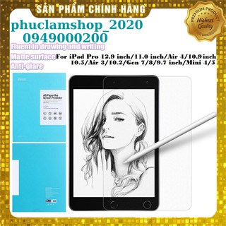 Tấm dán Nillkin AG Paper-like cho iPad Pro 12.9 11.0 inch 2018 2020 2021 10.9 10.5 10.2 Gen 7 8 9.7 2017 Mini Air 3 4 5