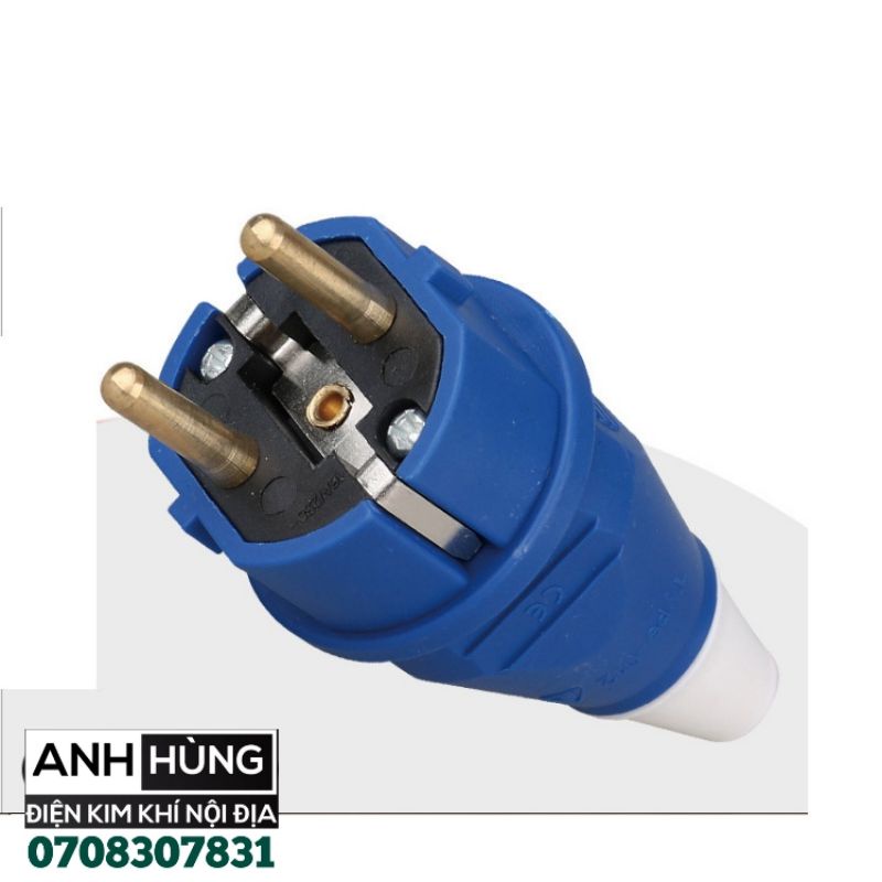 Combo Bộ Ổ Cắm Điện Và Phích Cắm Điện Chống Nước IP54 16A 250V 4000W - Phích Cắm Điện Chân Tròn Chuẩn EU Đức