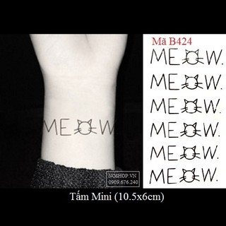 Xăm dán Tattoo chữ B424